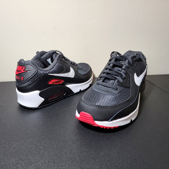 Nike Air Max 90 GS Dark Smoke White DH4349 001 Kids Shoes Youth NEWUS Size 6Y - Picture 3 of 11